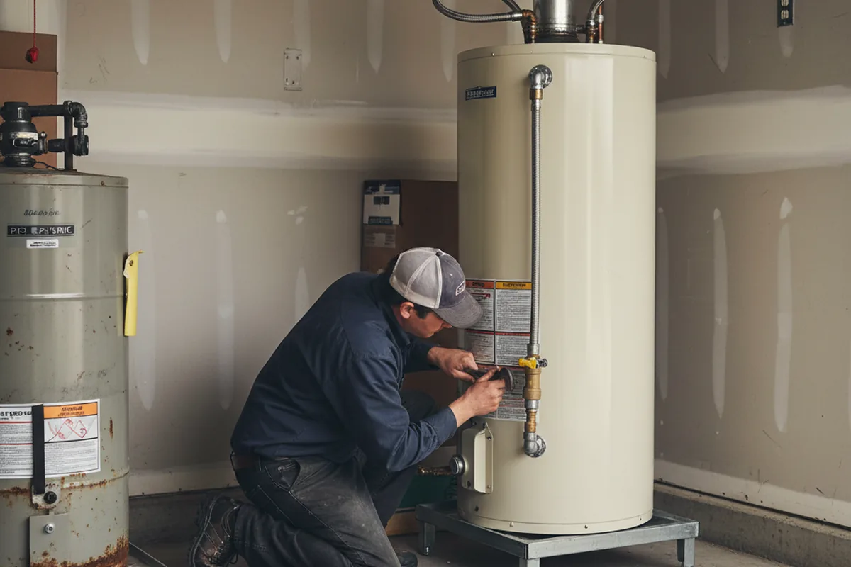 Water heater and shutoff valve replacement in Falkland